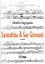 Copertina de La mattina di San Giovanni